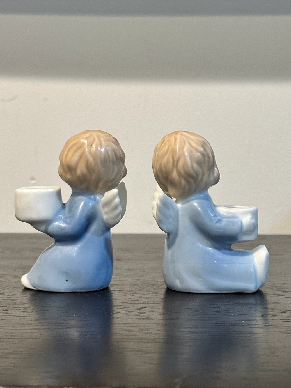 Colonial Candle Blue Angel Pair Tealight Holders - Picture 6 of 10